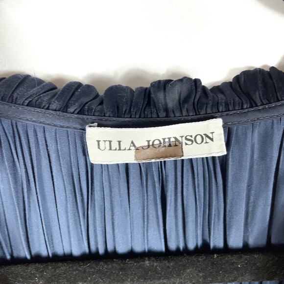 Ulla Johnson Alia Navy Blue Mini Dress Green Orange Stripe Long Sleeve Sz‎ 0 - Picture 10 of 13